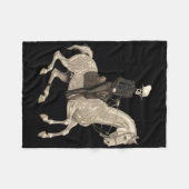 Skeleton Riding Pferd Cowboy Horse Lover Halloween Fleecedecke (Vorderseite (Horizontal))