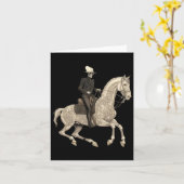 Skeleton Riding Pferd Cowboy Horse Lover Halloween Karte (Gelbe Blume)
