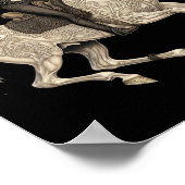 Skeleton Riding Pferd Cowboy Horse Lover Halloween Poster (Ecke)