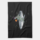 Skeleton Riding Shark - Funny Halloween Shark Gesc Geschirrtuch (Vertikal)