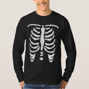Skeleton Rippenkäfig-Shirt für Halloween T-Shirt