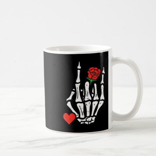 Skeleton Rock Band Punk Rocker Valentines Day Men Kaffeetasse (Rechts)