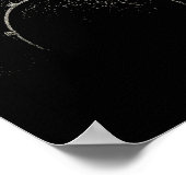 Skeleton Rock Drummer - Spooky Halloween Music Poster (Ecke)