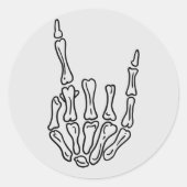 Skeleton Rock Hand Gesture Sticker (Vorderseite)