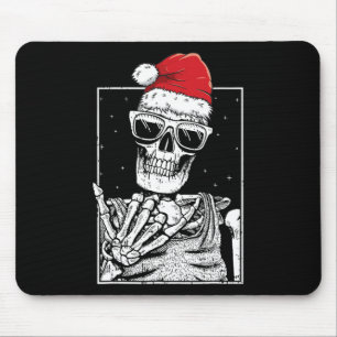 Skeleton Rock Hand Halloween Christmas Rock Music Mousepad