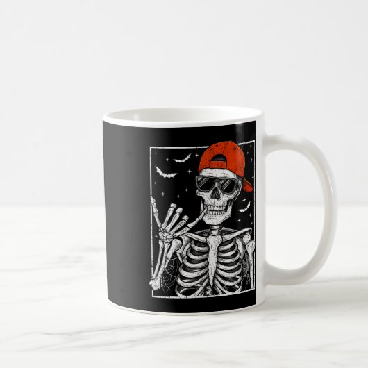 Skeleton Rock Hand Halloween Kostüm Cool Rock Muse Kaffeetasse (Rechts)