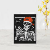 Skeleton Rock Hand Halloween Kostüm Cool Rock Muse Karte (Gelbe Blume)