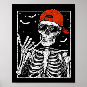 Skeleton Rock Hand Halloween Kostüm Cool Rock Muse Poster