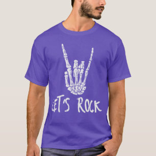Skeleton Rocker Hand Punk Rock Musik Männer Jungen T-Shirt