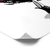 SKELETON ROCKER - LANGER LIVE ROCK UND ROLLPOSTER POSTER (Ecke)