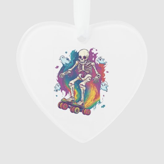 Skeleton Roller Skater Ornament (Vorderseite)