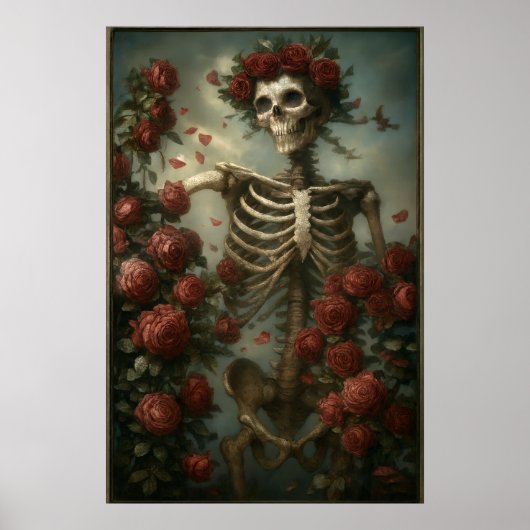 Skeleton & Roses Poster (Vorne)