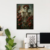 Skeleton & Roses Poster (Heimbüro)