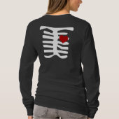 Skeleton rotes Herz T-Shirt (Rückseite)