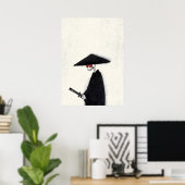Skeleton Samurai mit Katana und Hat Halloween Poster (Heimbüro)