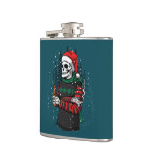 Skeleton Santa Christmas Adult Kleine Geschenk Flachmann (Links)