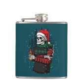 Skeleton Santa Christmas Adult Kleine Geschenk Flachmann (Vorderseite)