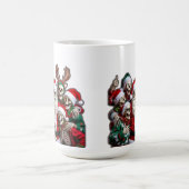 Skeleton Santa Christmas Group Photo – Festive 3D  Kaffeetasse (Mittel)