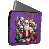 Skeleton Santa Christmas Group Photo – Festive 3D Laptopschutzhülle (Vorne Rechts)