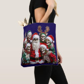 Skeleton Santa Christmas Group Photo – Festive 3D  Tasche (Von Nahem)