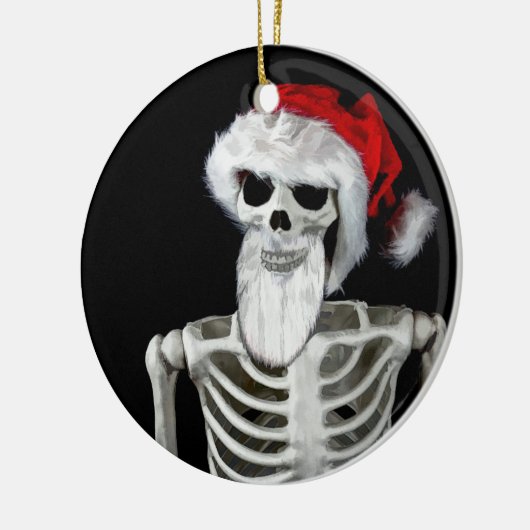 Skeleton Santa Christmas Ornament (Links)