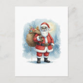 Skeleton Santa Claus Postkarte (Vorderseite)