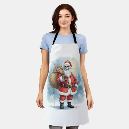 Skeleton Santa Claus Schürze (Getragen)
