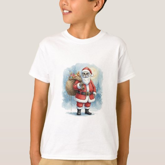 Skeleton Santa Claus T-Shirt (Vorderseite)