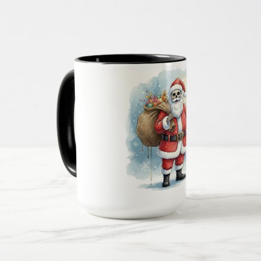 Skeleton Santa Claus Tasse (Vorderseite Links)