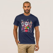 **Skeleton Santa Party – Funny 3D Christmas Skelet T-Shirt (Vorne ganz)