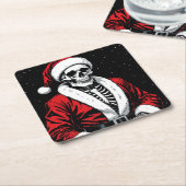 Skeleton Santa Rechteckiger Pappuntersetzer (angewinkelt)