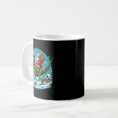 Skeleton Santa Riding T Rex Dinosaur Funny Christm Kaffeetasse (Vorderseite Links)