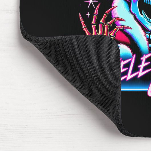 Skeleton Santa Riding T Rex Dinosaur Funny Christm Mousepad (Ecke)