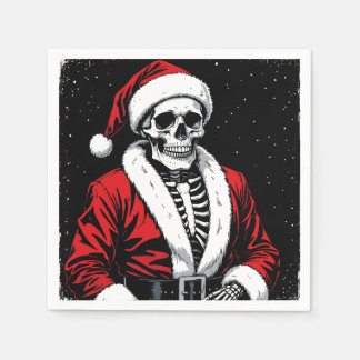Skeleton Santa Serviette