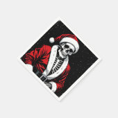 Skeleton Santa Serviette (Ecke)