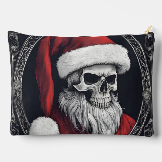 Skeleton Santa Zubehörtasche (Rückseite)