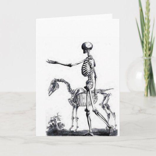 Skeleton Schädel Halloween-Tag des toten Druckes Karte (Vorderseite)