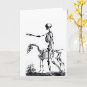 Skeleton Schädel Halloween-Tag des toten Druckes Karte (Gelbe Blume)