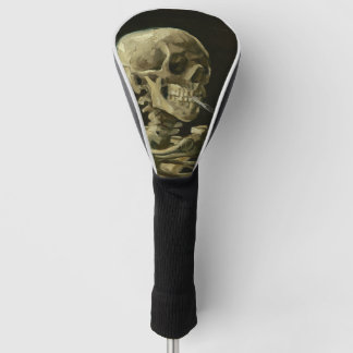 Skeleton Schädel mit brennender Zigarette durch Golf Headcover