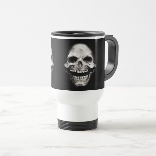 Skeleton Schädel Reisebecher (VorderseiteRechts)