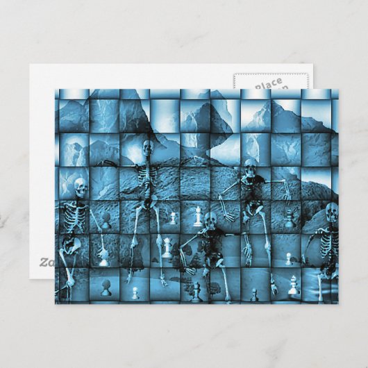 Skeleton Schess Postkarte (Vorne/Hinten)