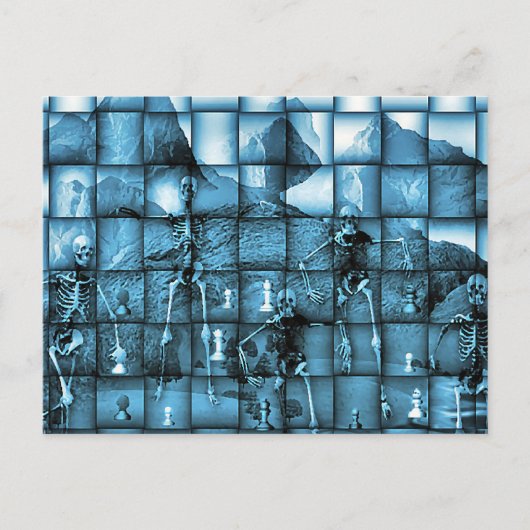 Skeleton Schess Postkarte (Vorderseite)