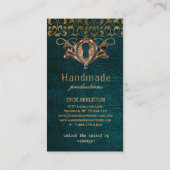 Skeleton Schlüssel-alter Verschluss Vintages Visitenkarte (Rückseite)