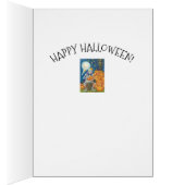 SKELETON, SCHWARZE KATZEN, DIE PUMPKIN GREETING CA (Innen (Rechts))