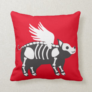 Skeleton Schweinkissen Kissen