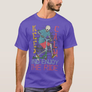 Skeleton Scooter Streetstyle Retro Stunt Scooter  T-Shirt