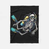 Skeleton Scu Diving Halloween Skeleton Scu Diver Fleecedecke (Vorderseite)