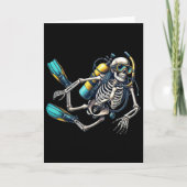 Skeleton Scu Diving Halloween Skeleton Scu Diver Karte (Vorderseite)