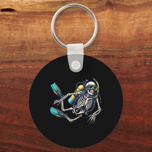 Skeleton Scu Diving Halloween Skeleton Scu Diver Schlüsselanhänger (Vorderseite)