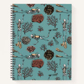 Skeleton Scuba Diver Spiral Notebook Notizblock (Vorderseite)
